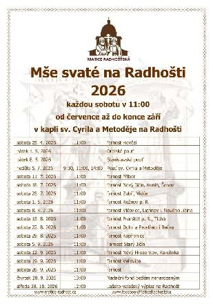 Plakát na farní vývěsce