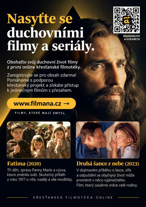 Plakát na farní vývěsce