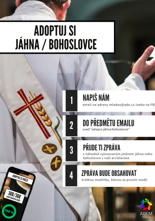Plakát na farní vývěsce